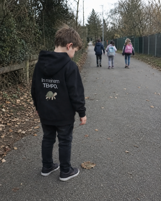 Premium Kinder Kapuzenjacke Schildkröte "In meinem Tempo"