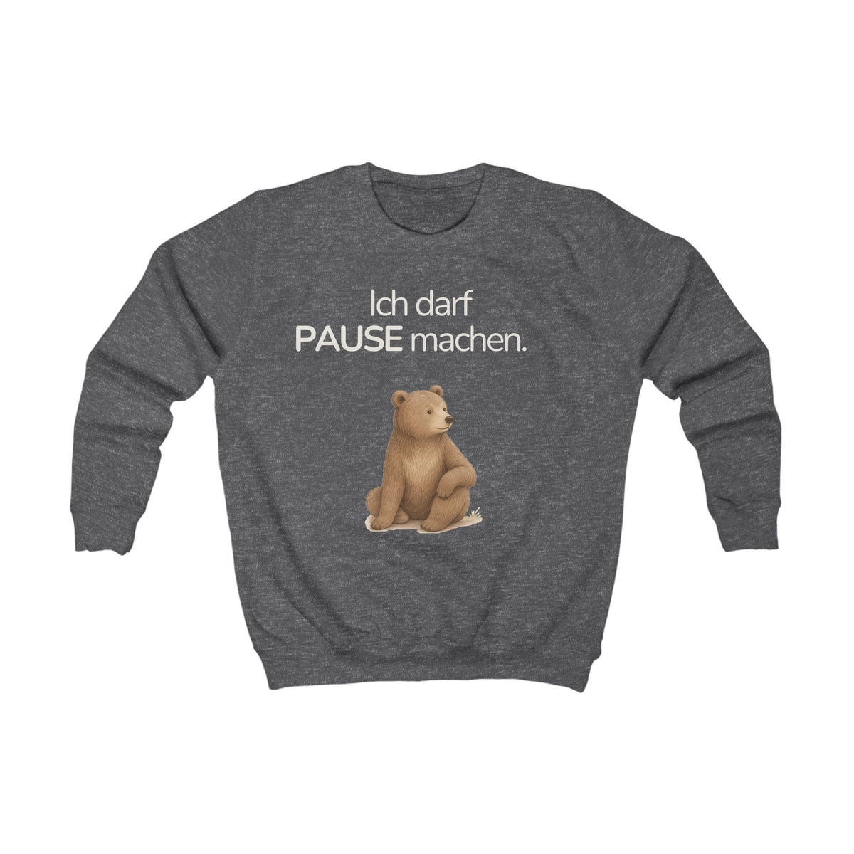 Kinder Premium Sweatshirt Bär „Ich darf Pause machen.“