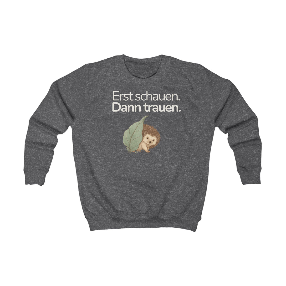 Dunkelgraues Kinder Sweatshirt mit Bär und Spruch Ich darf Pause machen