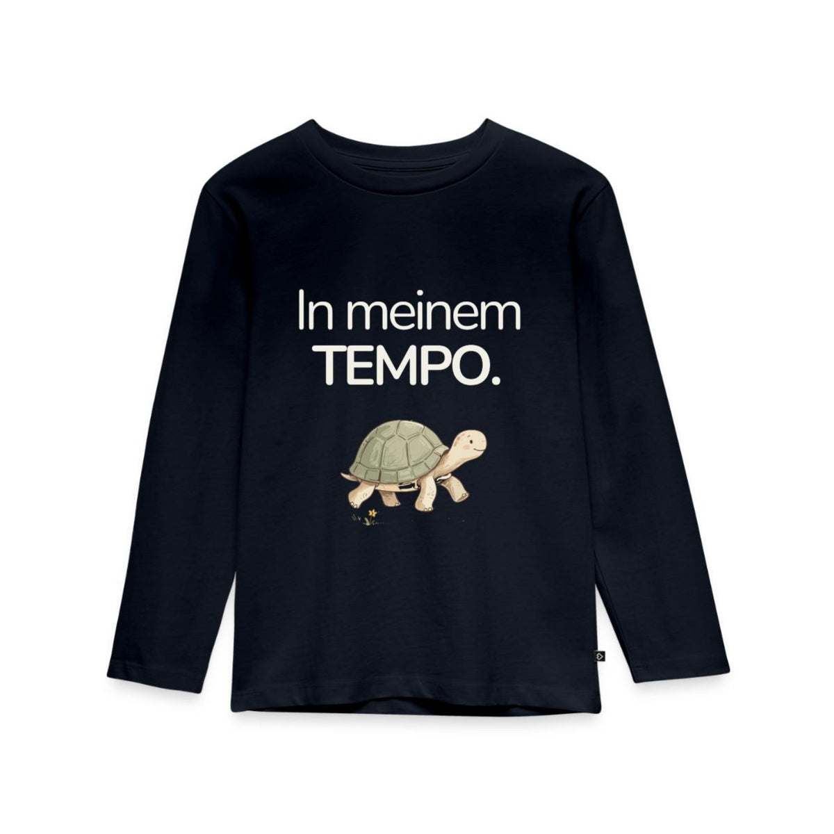 Premium Kinder Langarmshirt Schildkröte „In meinem Tempo.“