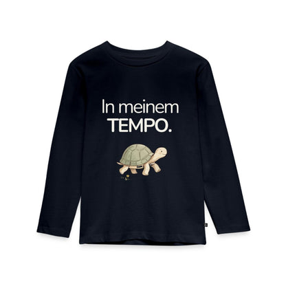 Premium Kinder Langarmshirt Schildkröte „In meinem Tempo.“