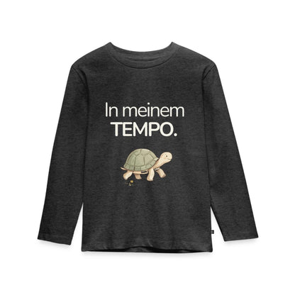 Premium Kinder Langarmshirt Schildkröte „In meinem Tempo.“