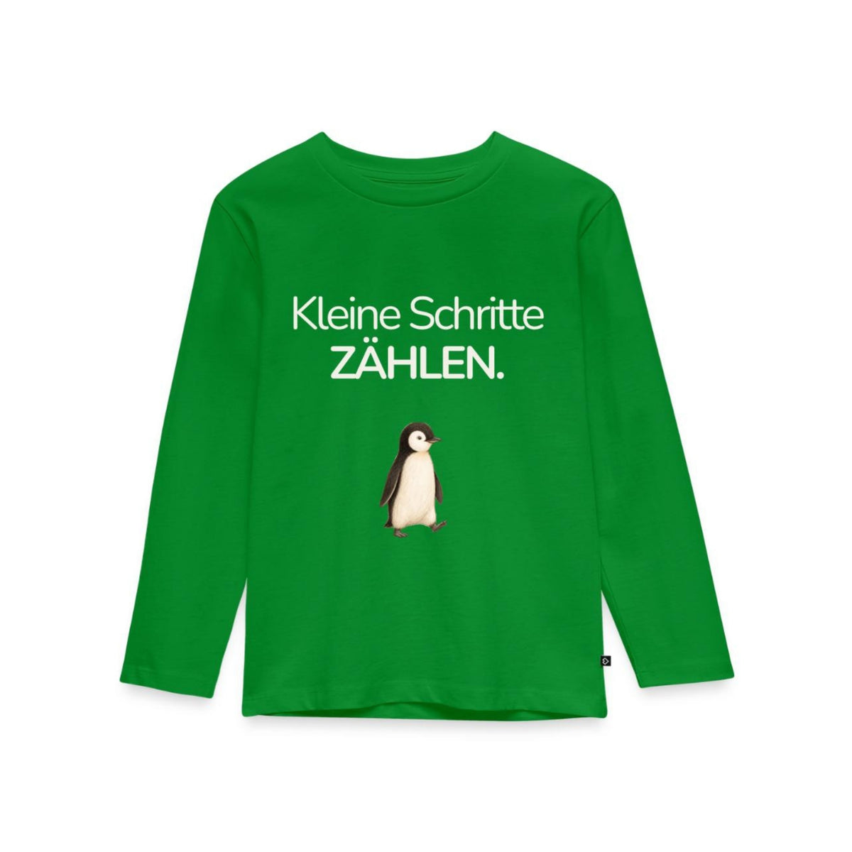Premium Kinder Langarmshirt Pinguin „Kleine Schritte zählen"