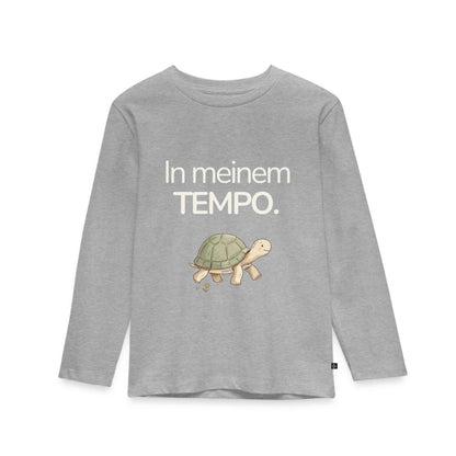 Premium Kinder Langarmshirt Schildkröte „In meinem Tempo.“