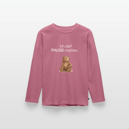 Premium Kinder Langarmshirt Bär "Ich darf Pause machen"