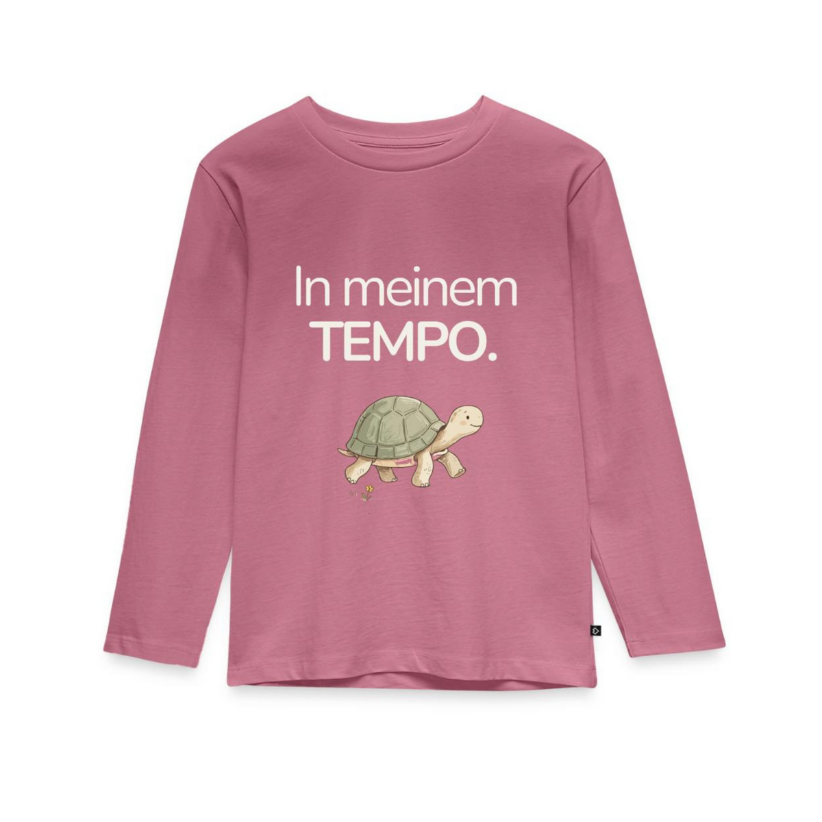 Premium Kinder Langarmshirt Schildkröte „In meinem Tempo.“