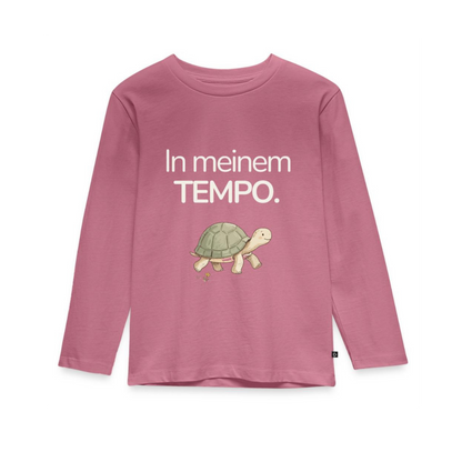 Premium Kinder Langarmshirt Schildkröte „In meinem Tempo.“