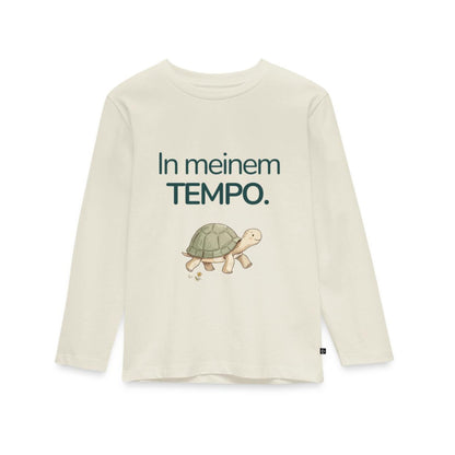 Premium Kinder Langarmshirt Schildkröte „In meinem Tempo.“
