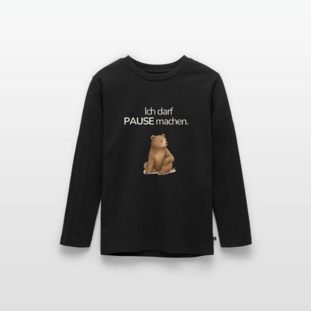 Premium Kinder Langarmshirt Bär "Ich darf Pause machen"