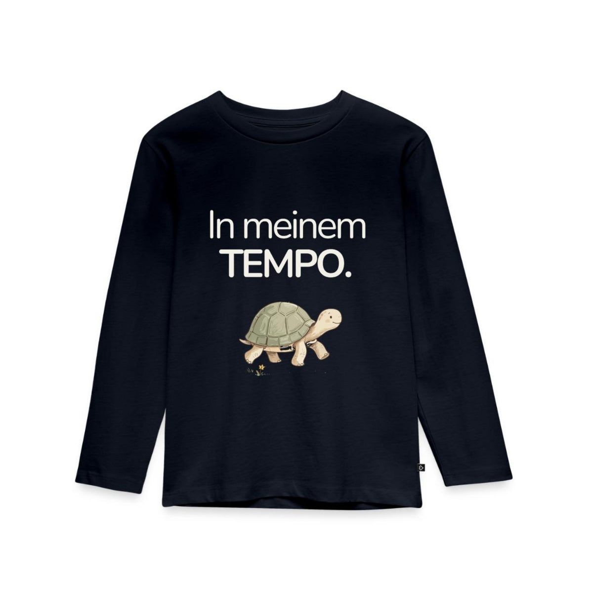 Premium Kinder Langarmshirt Schildkröte „In meinem Tempo.“