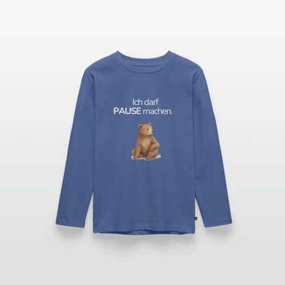 Premium Kinder Langarmshirt Bär "Ich darf Pause machen"