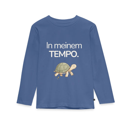 Premium Kinder Langarmshirt Schildkröte „In meinem Tempo.“