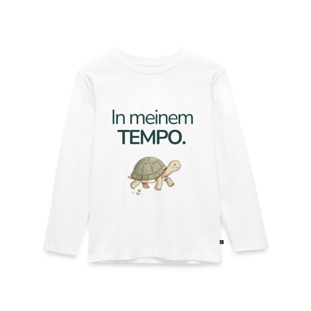 Premium Kinder Langarmshirt Schildkröte „In meinem Tempo.“