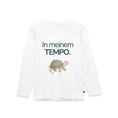Premium Kinder Langarmshirt Schildkröte „In meinem Tempo.“