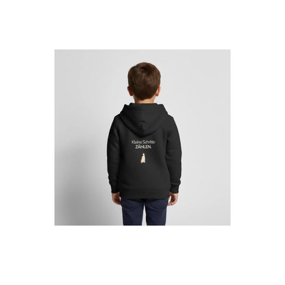 Premium Kinder Kapuzenjacke Pinguin "Kleine Schritte zählen"