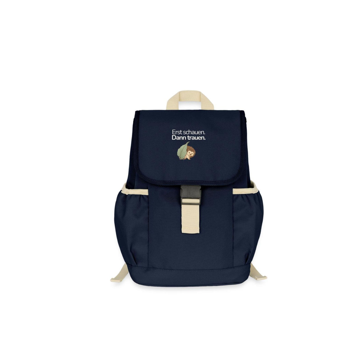 Kinderrucksack Igel "Erst schauen, dann trauen"