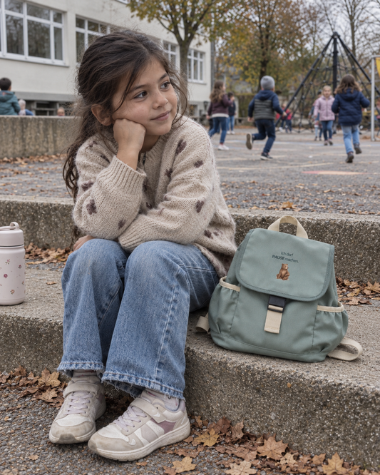 Kinderrucksack Bär „Ich darf Pause machen.“