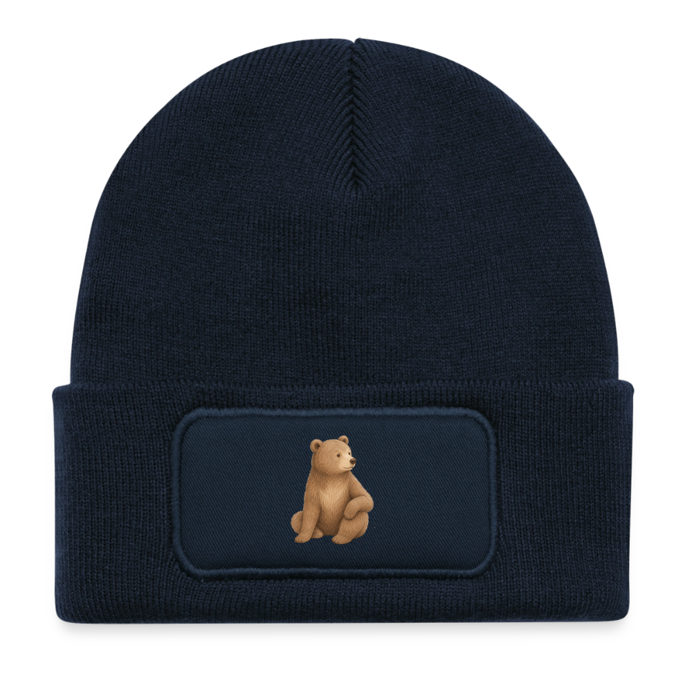 Kinder Beanie mit dem Bär in blau