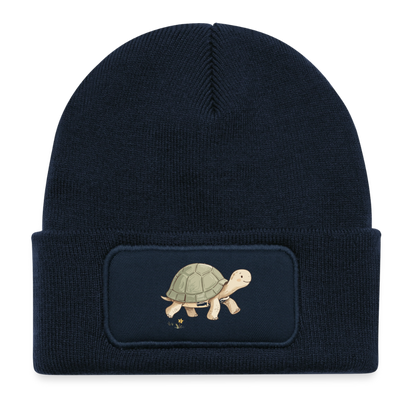 Kinder Beanie mit dem Schildkröte in blau