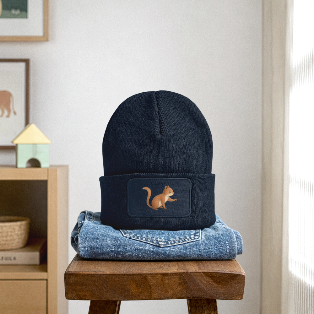 Kinder Recycelter Beanie mit Eichhörnchen -  „Ich probier’s mal.“