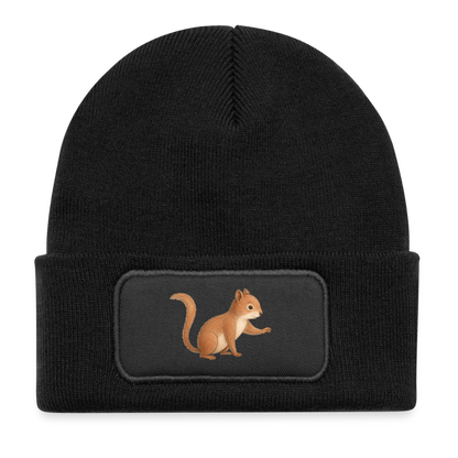 Kinder Beanie mit dem Eichhörnchen in schwarz