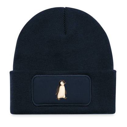 Kinder Beanie mit dem Pinguin in dunkelblau