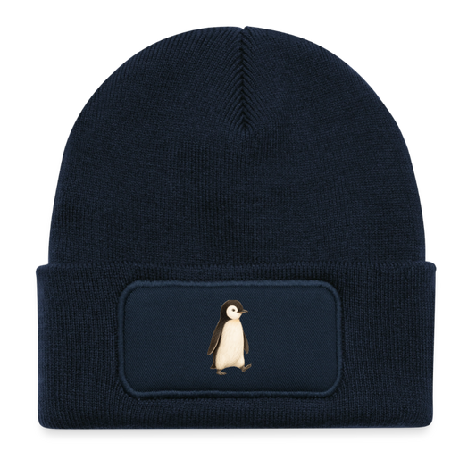 Kinder Beanie mit dem Pinguin in dunkelblau