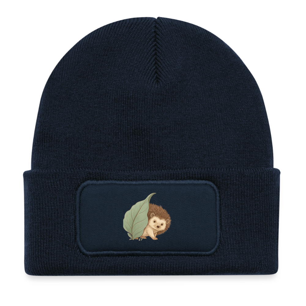 Kinder Beanie mit dem Igel in dunkelblau