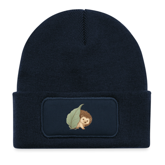 Kinder Beanie mit dem Igel in dunkelblau